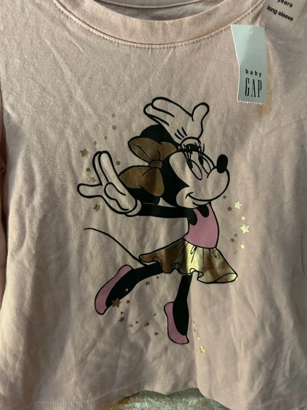 babyGap Pink Minnie Mouse Long-Sleeve Top for Kids. New with tag.